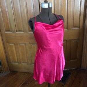 Satin Pink Slip Dress